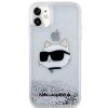 Karl Lagerfeld KLHCN61LNCHCS iPhone 11/XR srebrny/silver hardcase Glitter Choupette Head